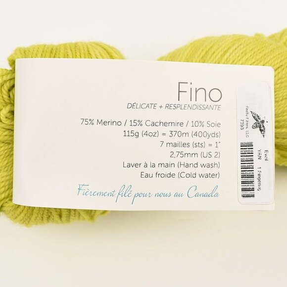 Julie Asselin Fino Fingering Weight Yarn Merino Cashmere Silk 400Yds Color Eveil - Picture 3 of 4